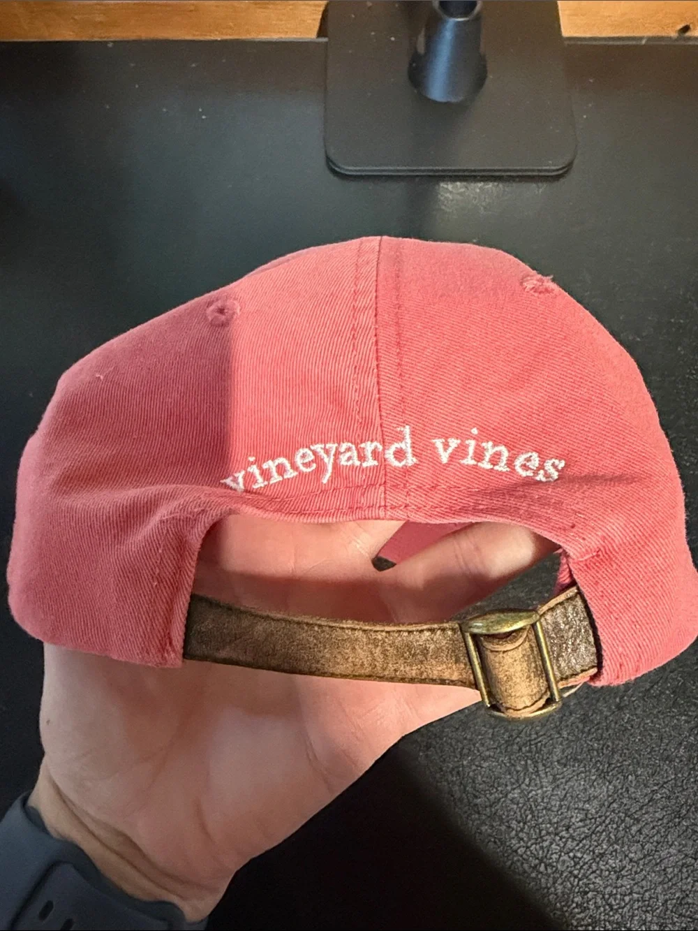 Vineyard Vines Coral Whale Cap with Flag Patch